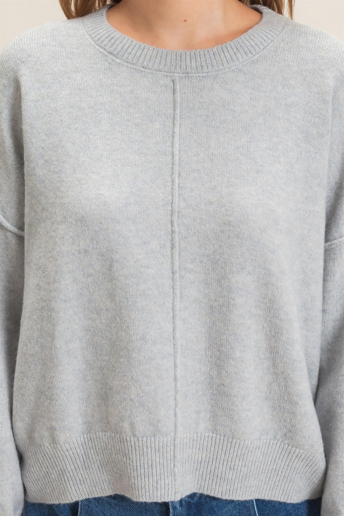 Donnelly Sweater- Misty Blue/Gray