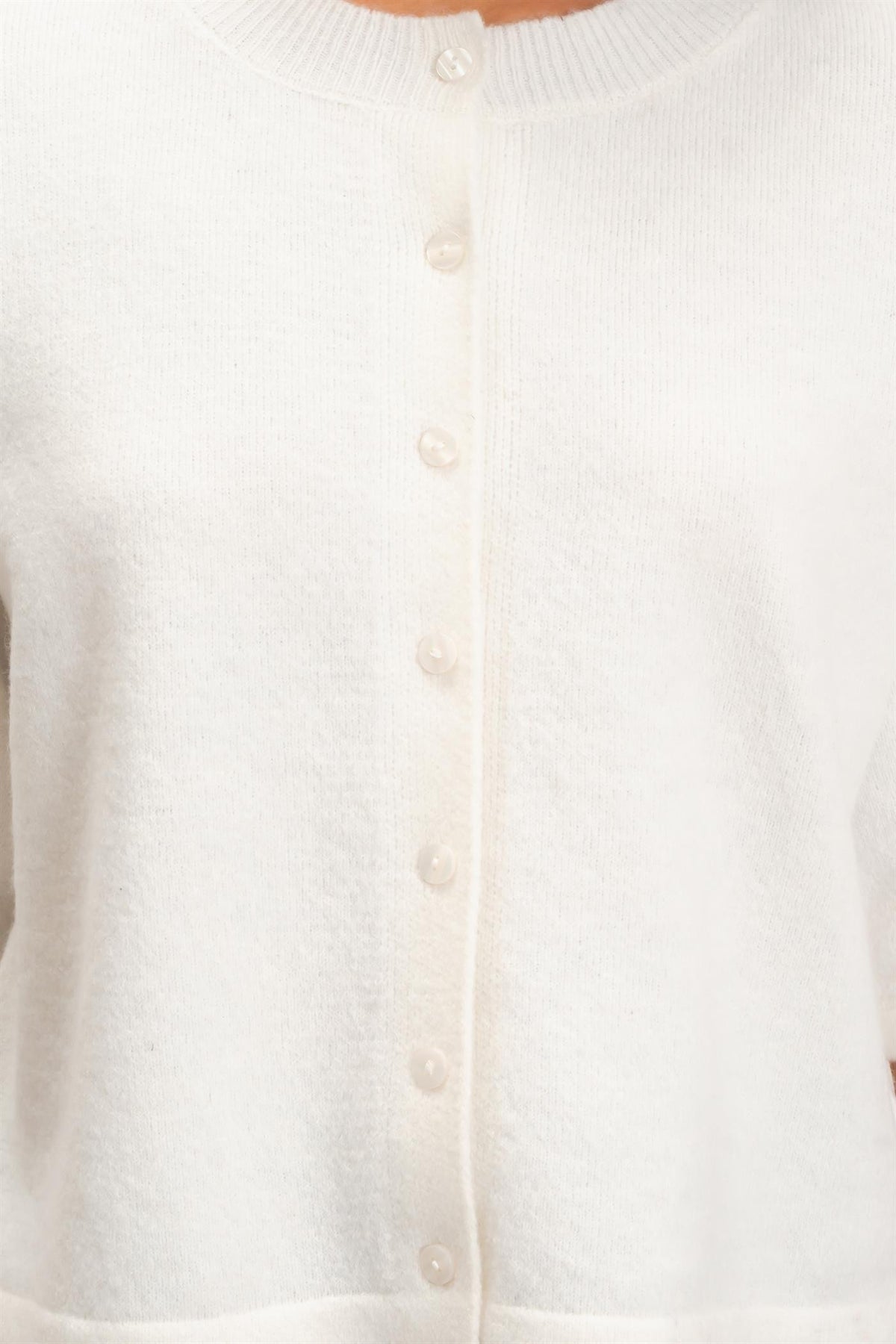 Elise Drop Shoulder Cardigan- Whip Cream