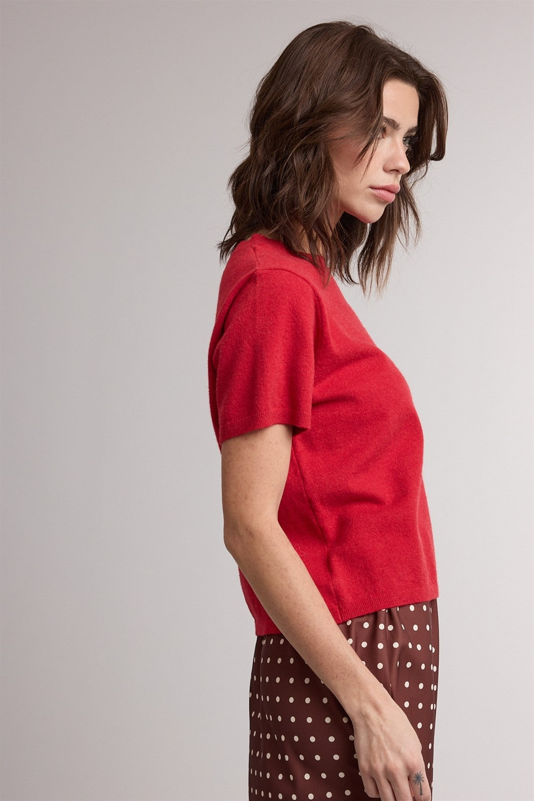 Crystal Sweater Top- Chili