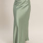Deano Satin Maxi Skirt- Sage Green