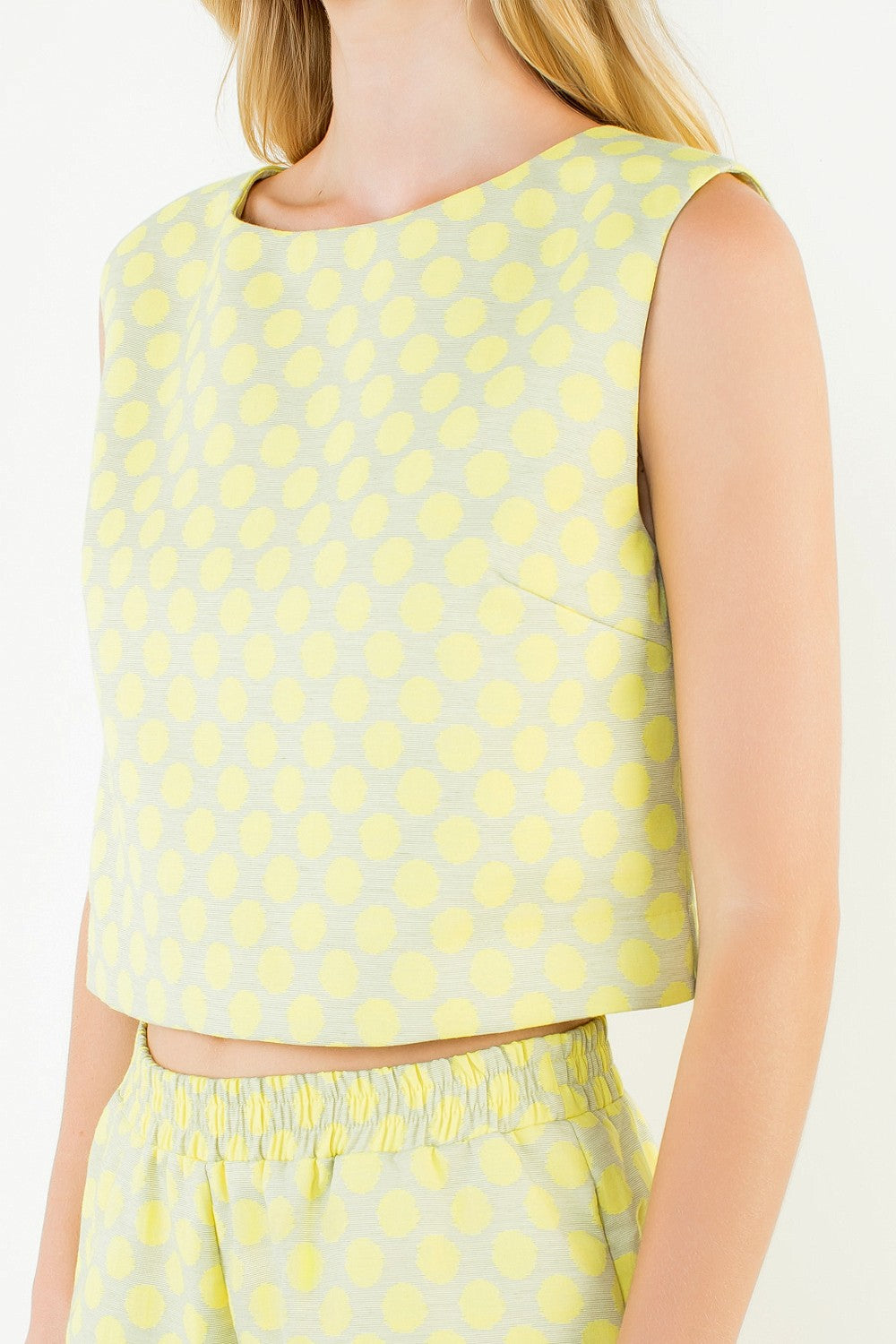 Dotty Polka Dot Shorts-Lemon