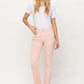 Melissa Mid-Rise Straight Jeans- Powdery Pink