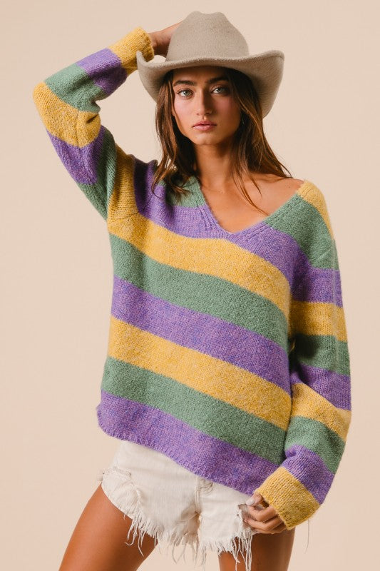 Press Stripe MG Sweater