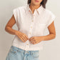 Barry Striped Button Up Top- Pink