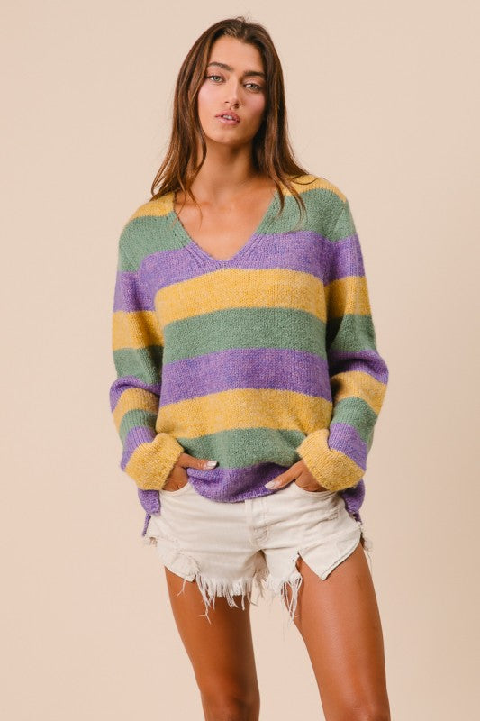 Press Stripe MG Sweater