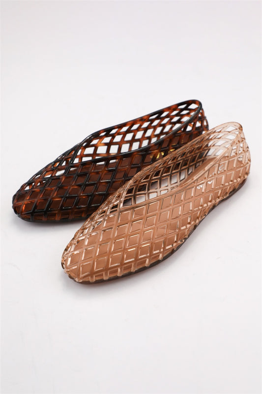 User Jelly Ballet Flats- Nude