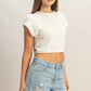 Cuddy Cap Sleeve Top- White