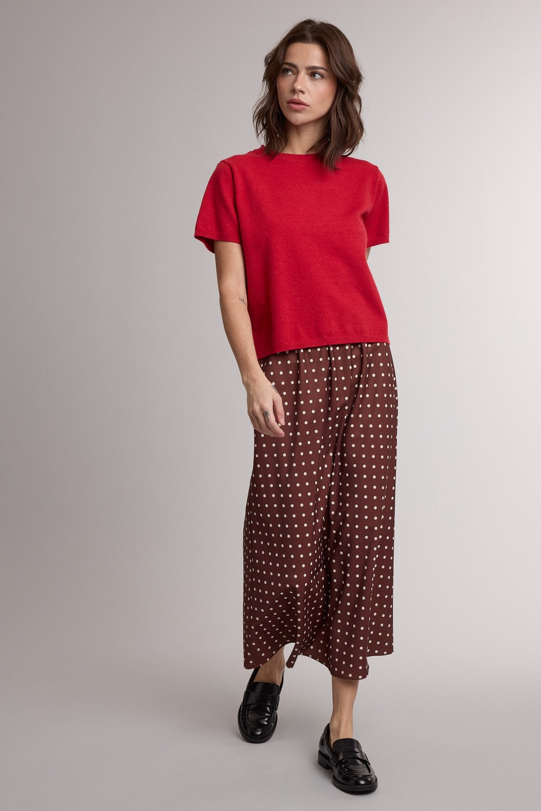 Crystal Sweater Top- Chili