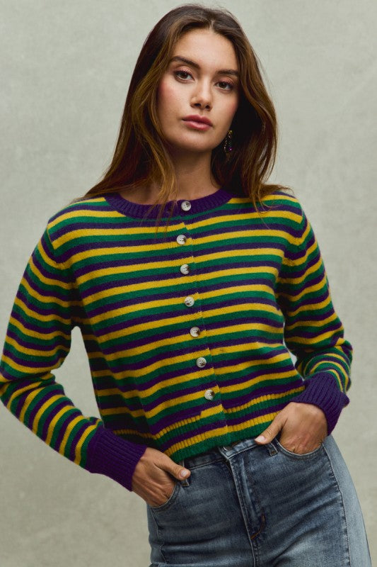 St. Charles Stripe MG Cardigan