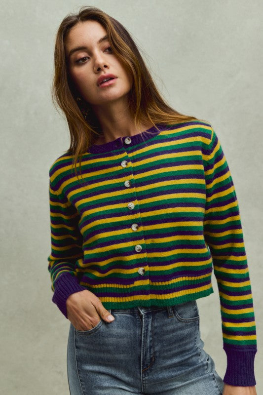 St. Charles Stripe MG Cardigan