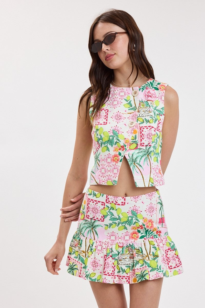 Breezy Tropical 2 PC SET- Resort Pink