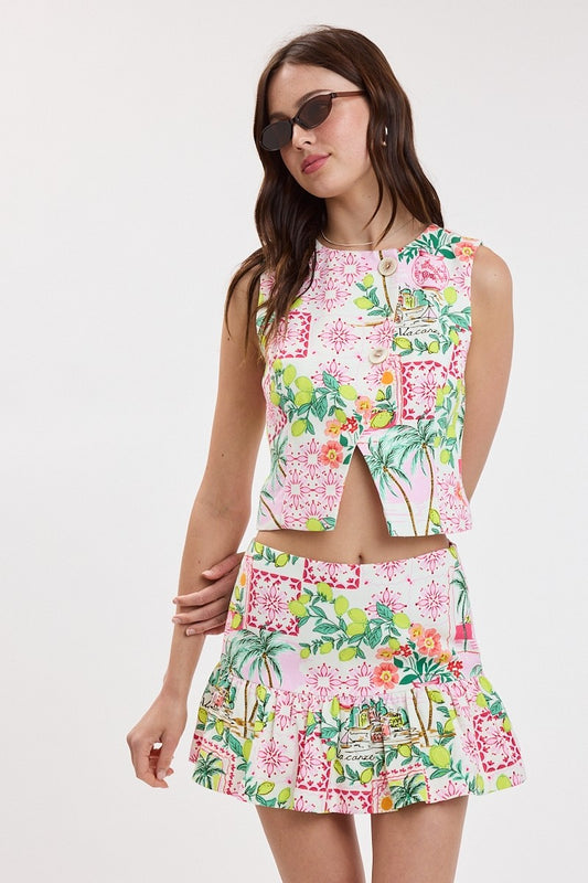 Breezy Tropical 2 PC SET- Resort Pink