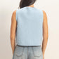 Talon Textured Vest- Ice Blue