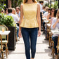 Chad Boatneck Peplum- Yellow