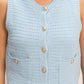 Talon Textured Vest- Ice Blue