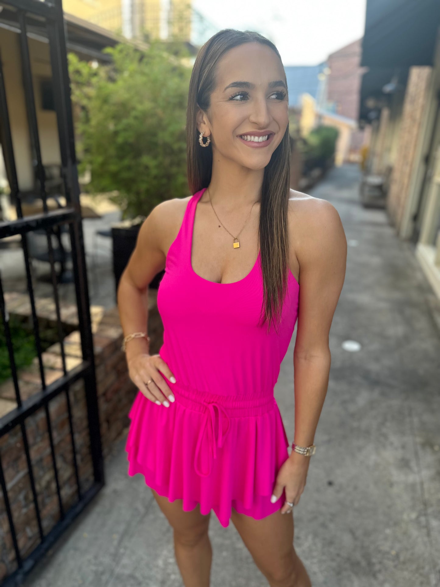 Be Around Town Athletic Romper - Pink - H&O