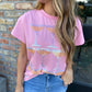 Champagne Tower Tee- Light Pink