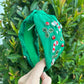 Candy Cane Knot Headband- Green