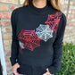 Spider Web Sequin Sweater-Black