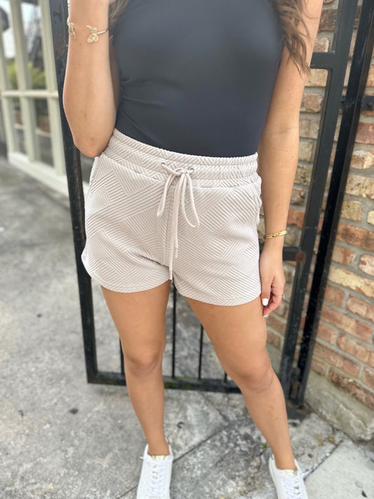 Tilly Textured Shorts- Oatmeal