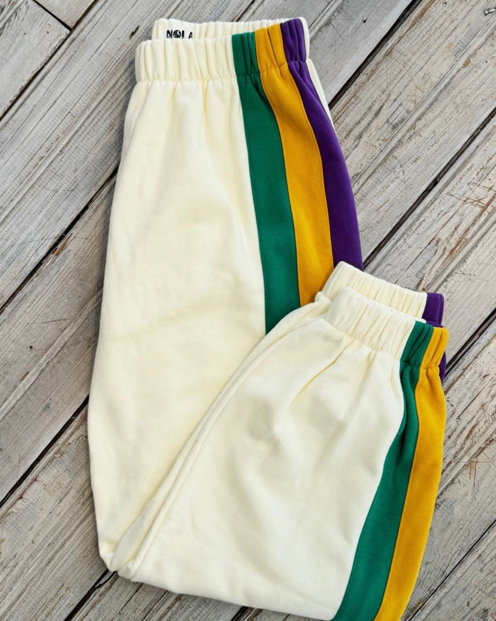 Mardi Nation Sweatpants- Ivory