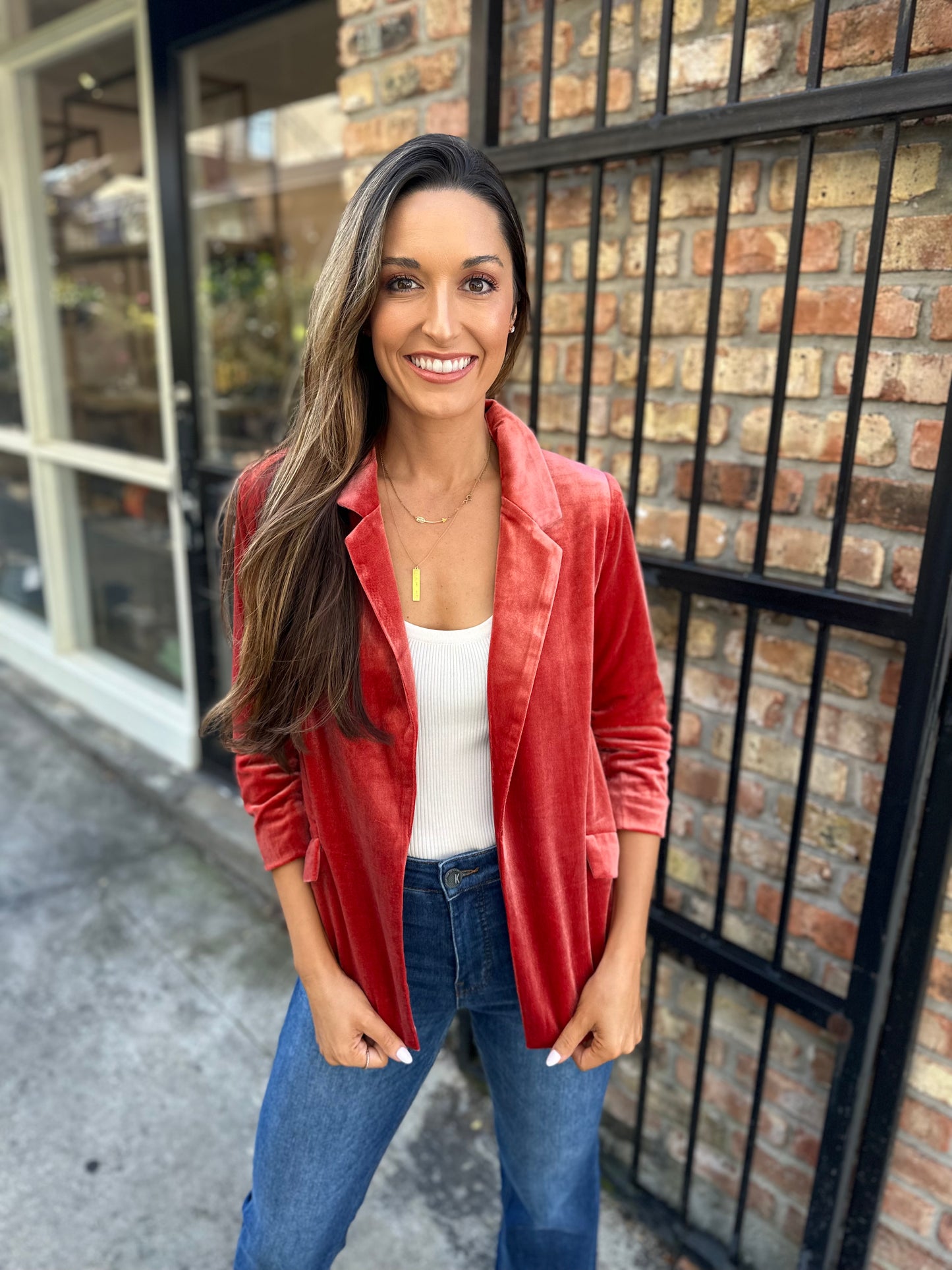 Terracotta blazer cheap