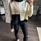 Cass Colorblock Sweater- Black Ivory