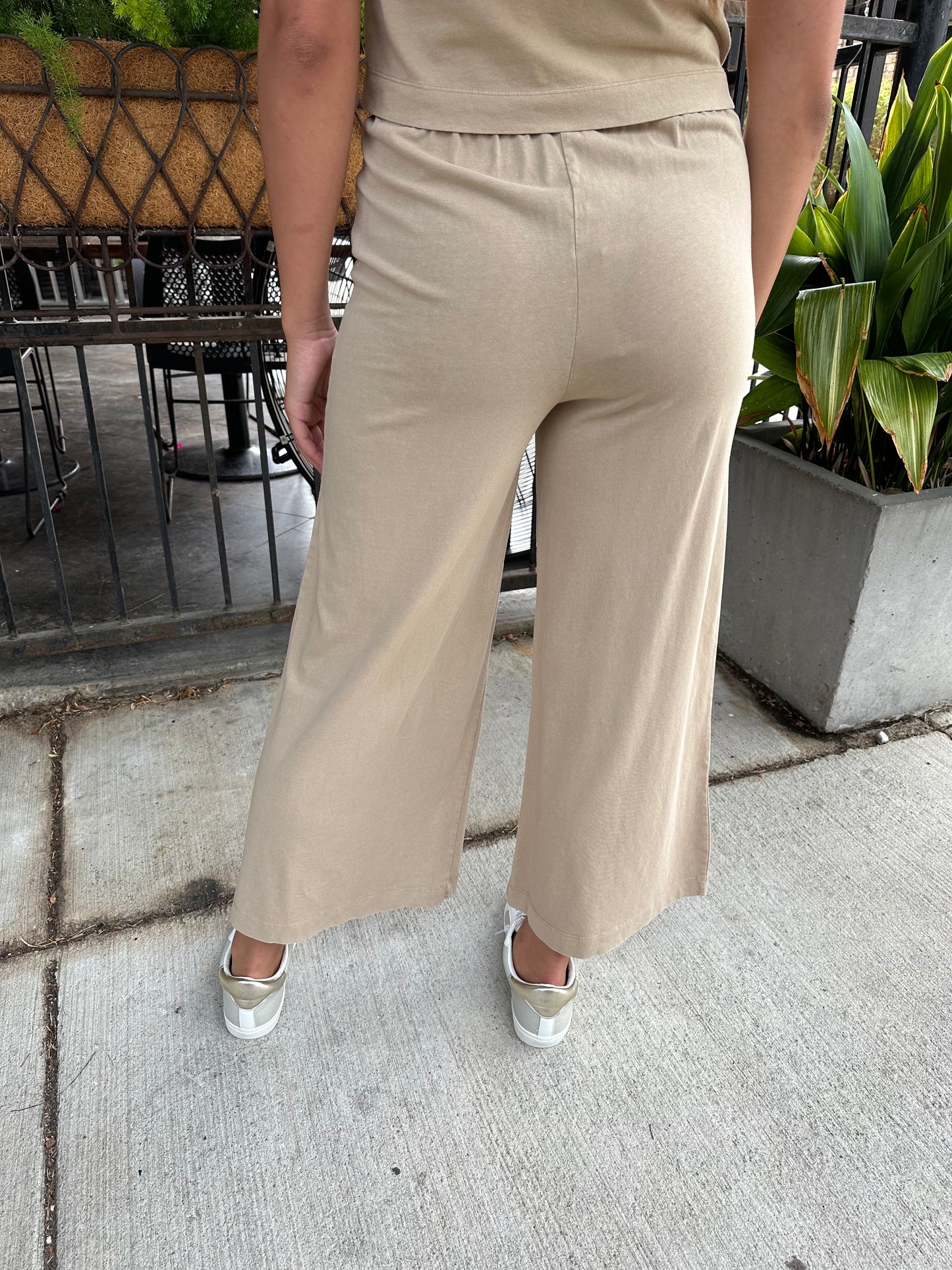 Z Supply Scout Jersey Flare Pant- Taupe