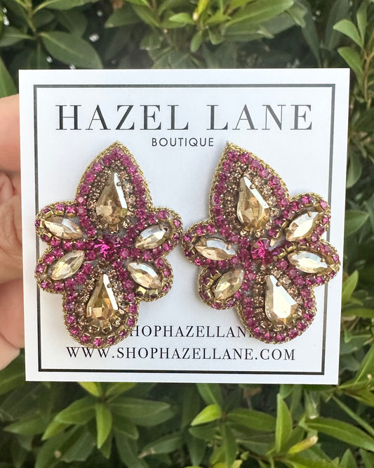 Crystal Garland Earrings- Rainbow – Hazel Lane Boutique