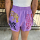 Rainbow Tiger Shorts- Lavender