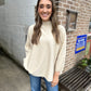 Claire Mock Neck Sweater- Oatmeal