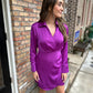 Nellie Wrap Midi Dress- Purple