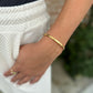 Roman Numeral Bangle Bracelet- Mini Gold