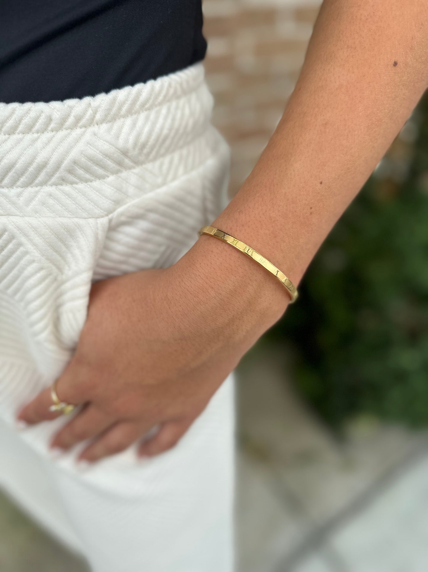 Roman numeral 2025 cuff bracelet