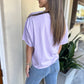 Double Tiger Cropped Tee- Orchid