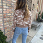 Z Supply Tory Floral Sweater- Taupe