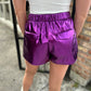 Metallic Shorts-Purple