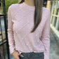 Pearl Diamond Sweater- Blush