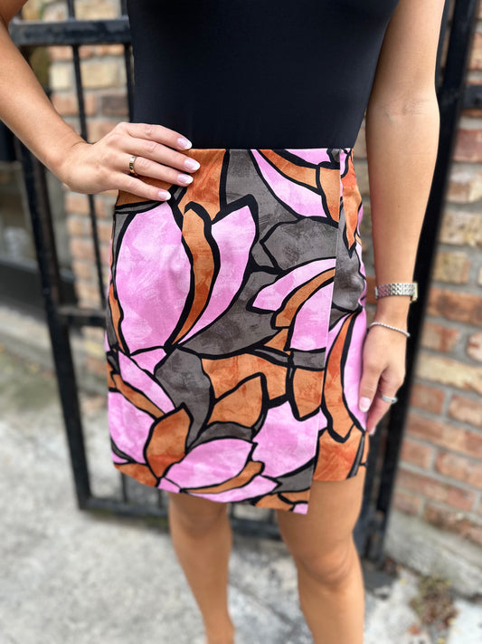 Lorna Abstract Mini Skirt