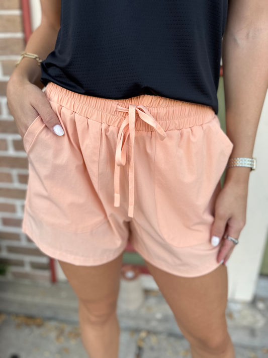Mona Athletic Shorts-Orange