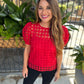 Plaid Love Top- Red