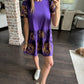 purple sequin tiger dress