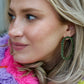 Crystal Garland Earrings- Green