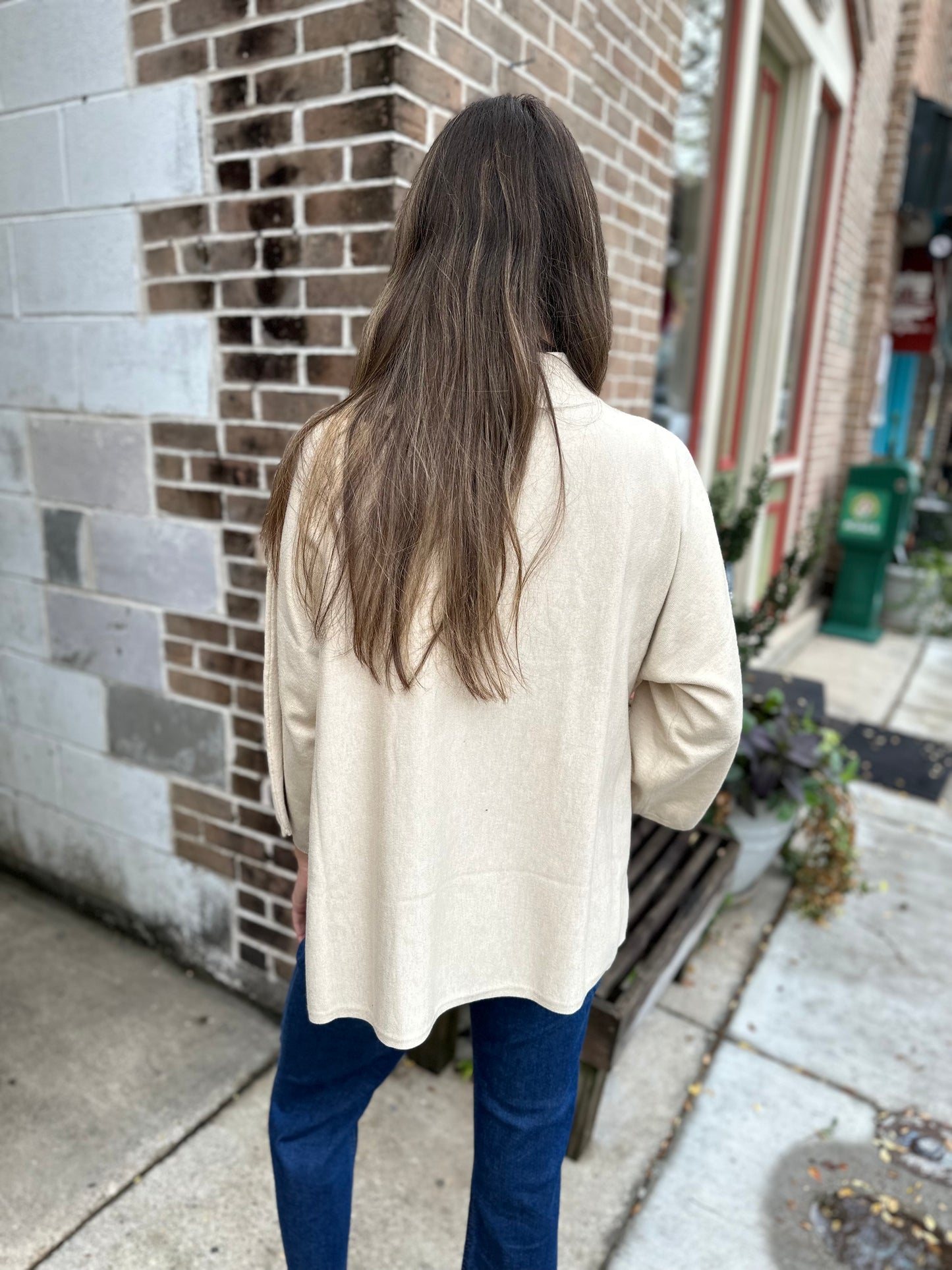 Claire Mock Neck Sweater- Oatmeal