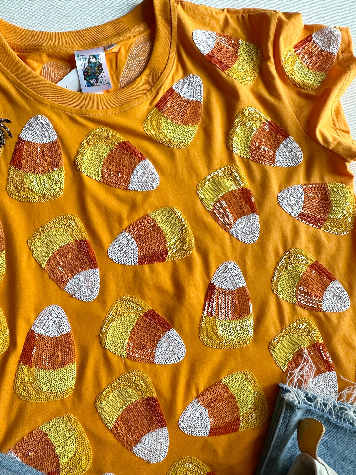 Candy Corn Tee-Orange