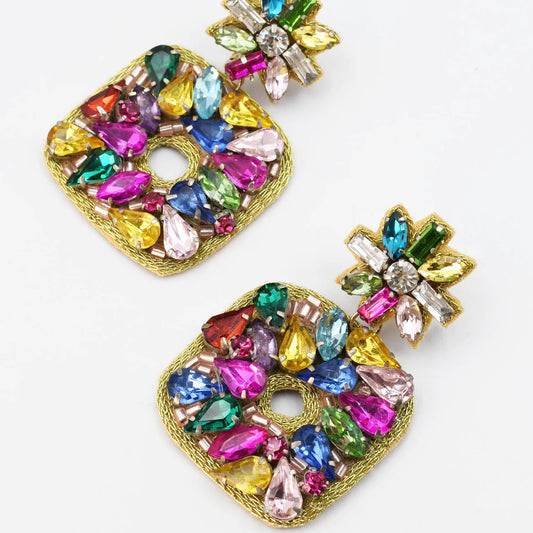 Crystal Garland Earrings- Rainbow – Hazel Lane Boutique