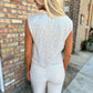 Sequin Muscle Blouse- Champange