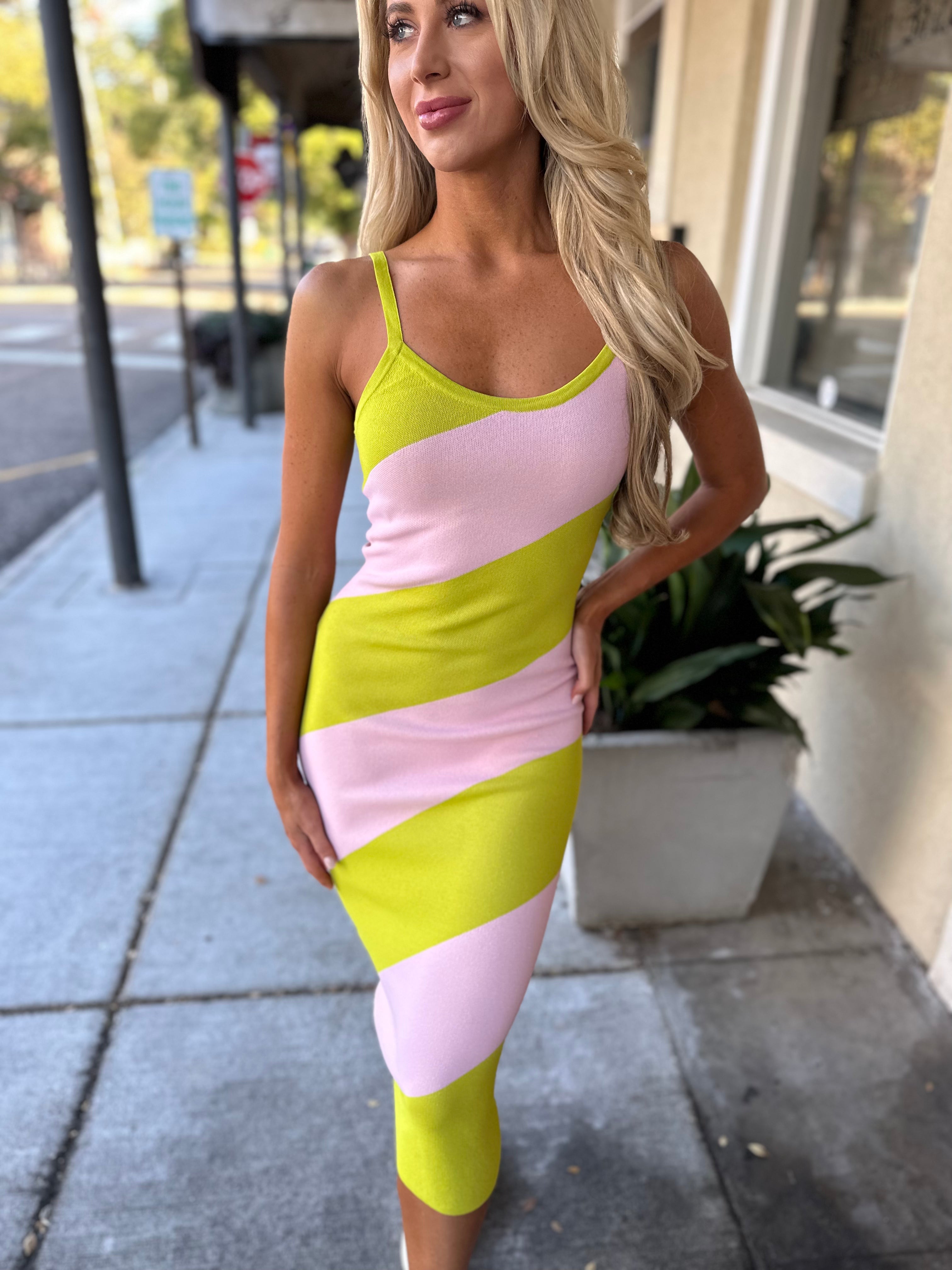 Colorblock Midi Dress