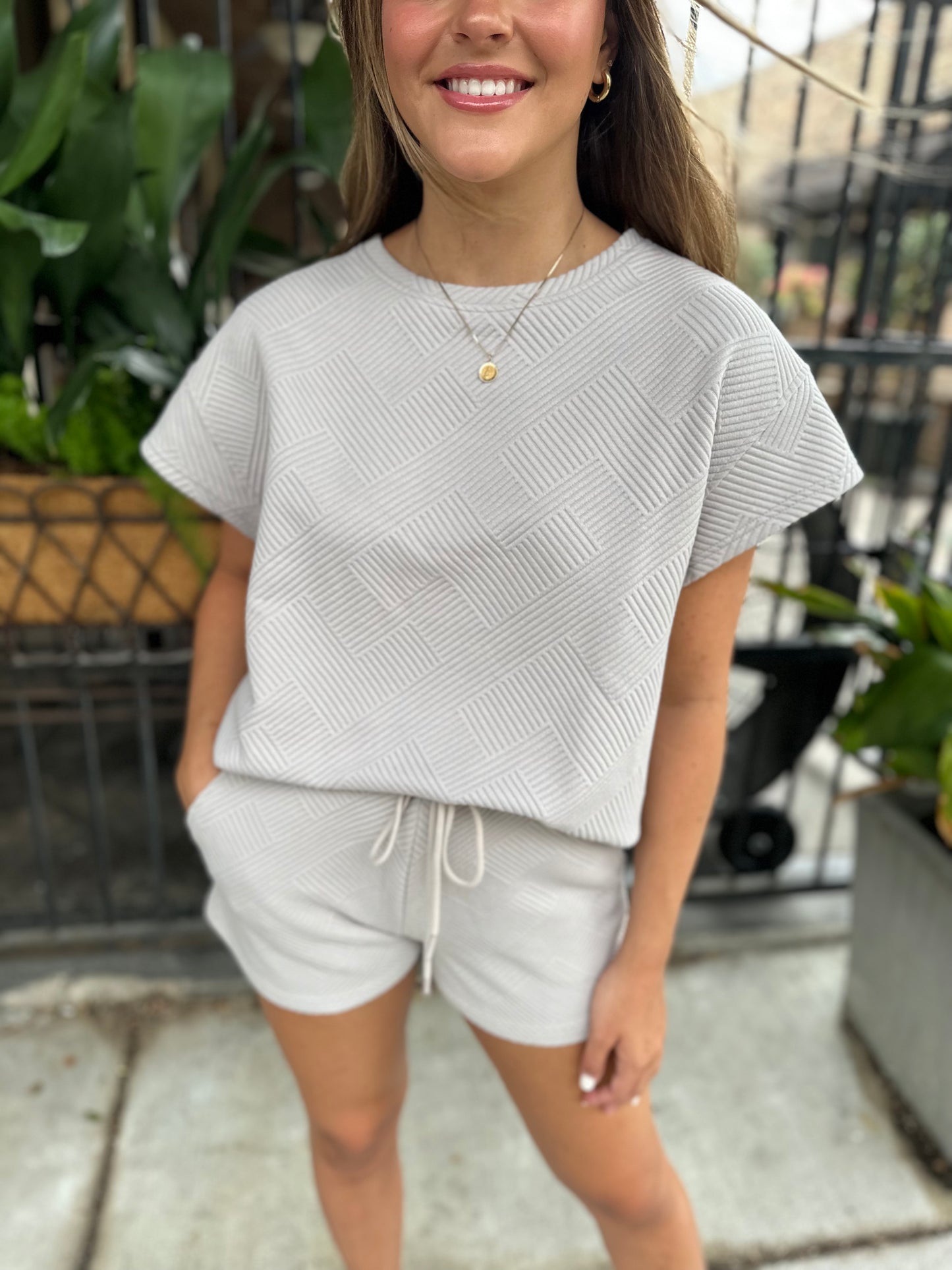 Tilly Textured Top- Oatmeal