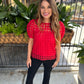 Plaid Love Top- Red